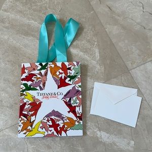 Tiffany Andy Warhol Gift bag with notecard.